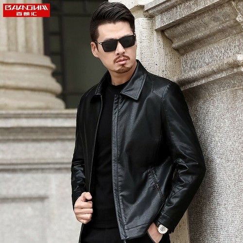 mens thin leather jacket